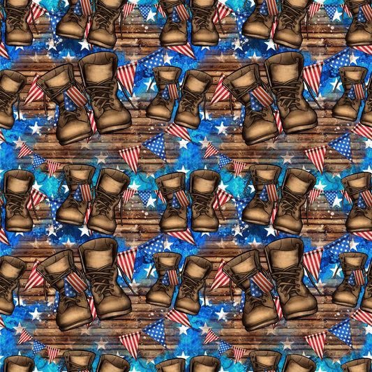 Military Boots 12x12 Patterned Vinyl Sheet