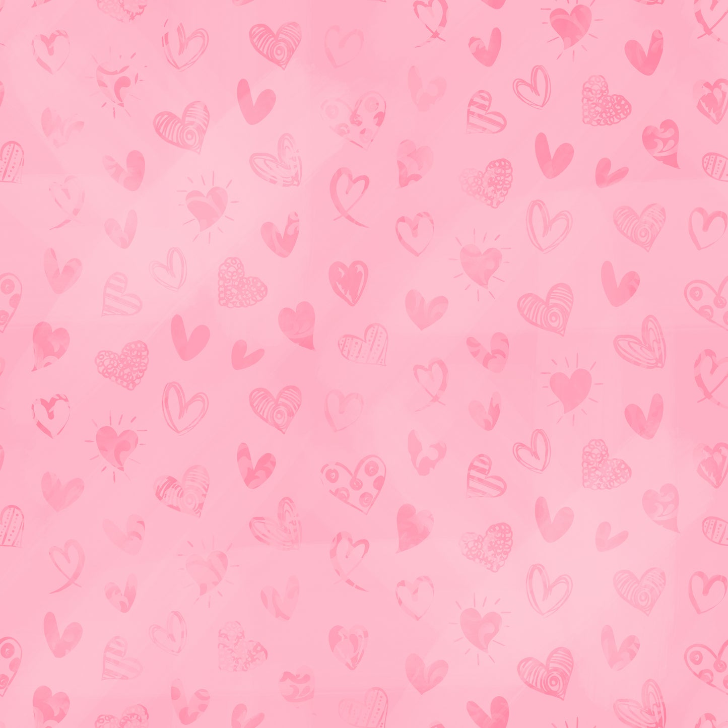 Pink Watercolor Hearts 12x12 Patterned Vinyl Sheet