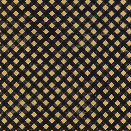Black & Cream Gingham 12x12 Patterned Vinyl Sheet
