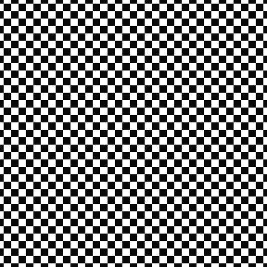 Black & White Checkerboard 12x12 Patterned Vinyl Sheet