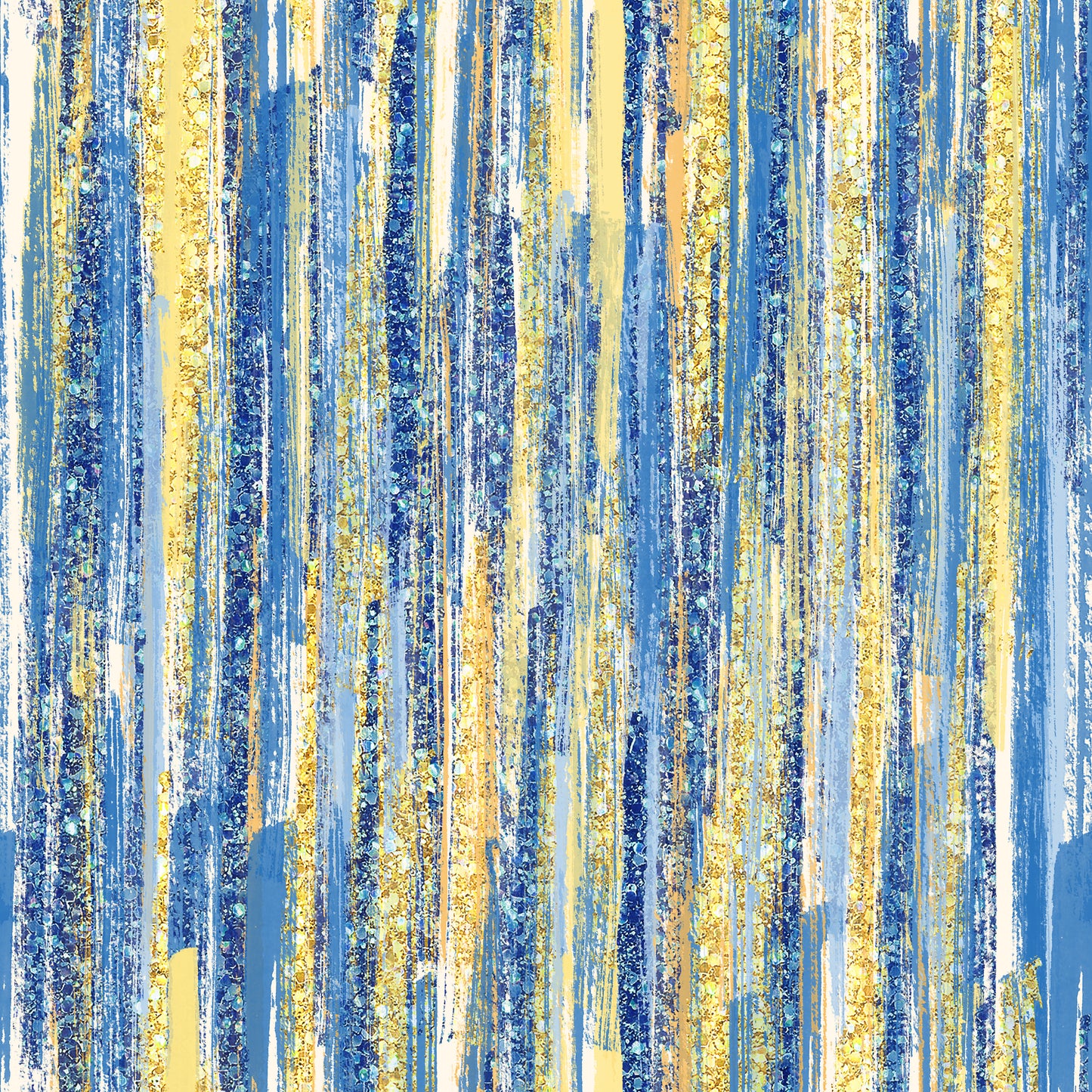 Blue & Yellow Paint Brush Strokes 12x12 Patterned Vinyl Sheet