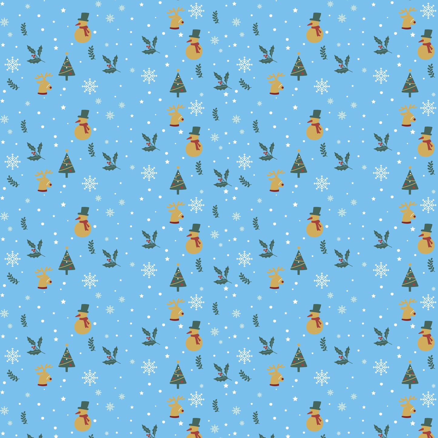 Blue Winter Wonderland 12x12 Patterned Vinyl Sheet