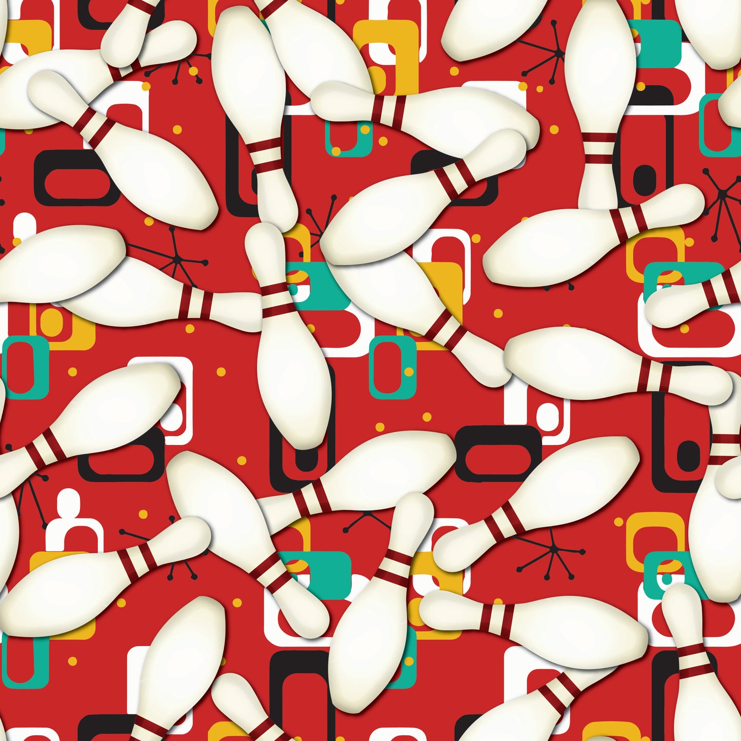 Bowling Pins 12x12 Patterned Vinyl Sheet