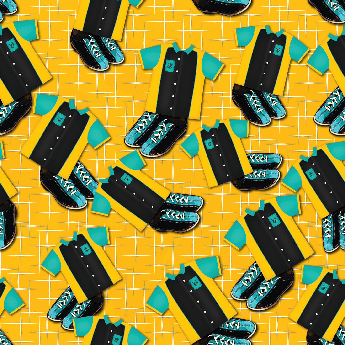 Bowling Shirts 12x12 Patterned Vinyl Sheet