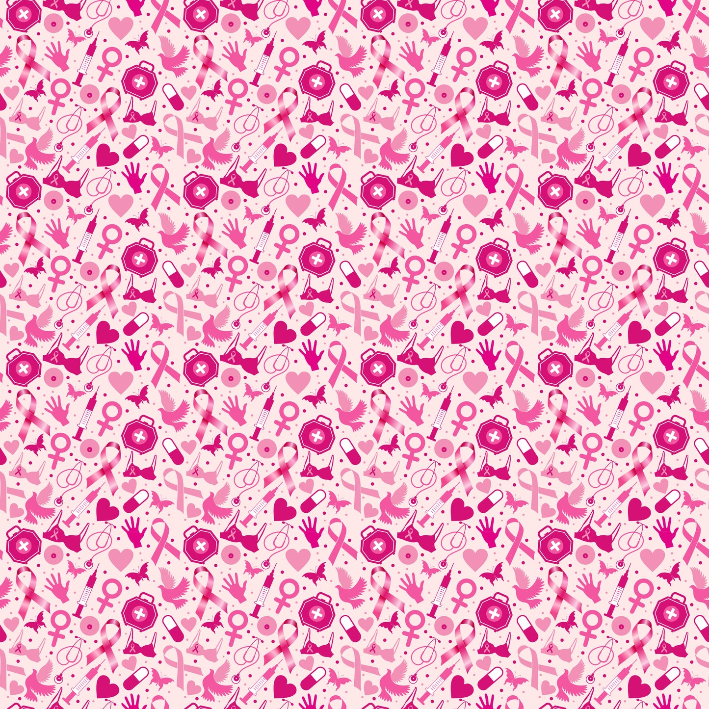 Breast Cancer Awareness Symbols 12x12 Patterned Vinyl Sheet