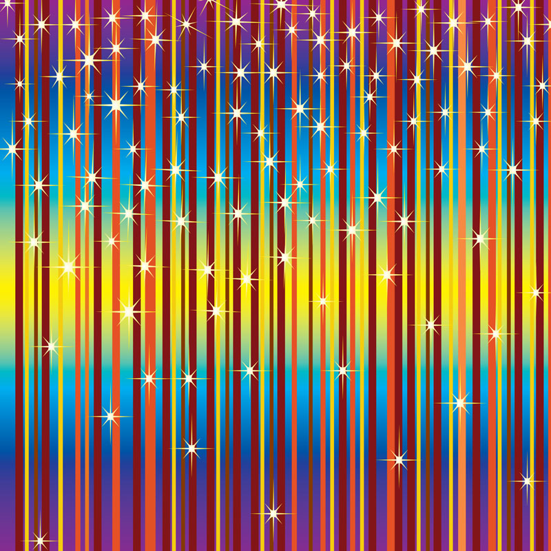 Rainbow Spectrum Stars 12x12 Patterned Vinyl Sheet