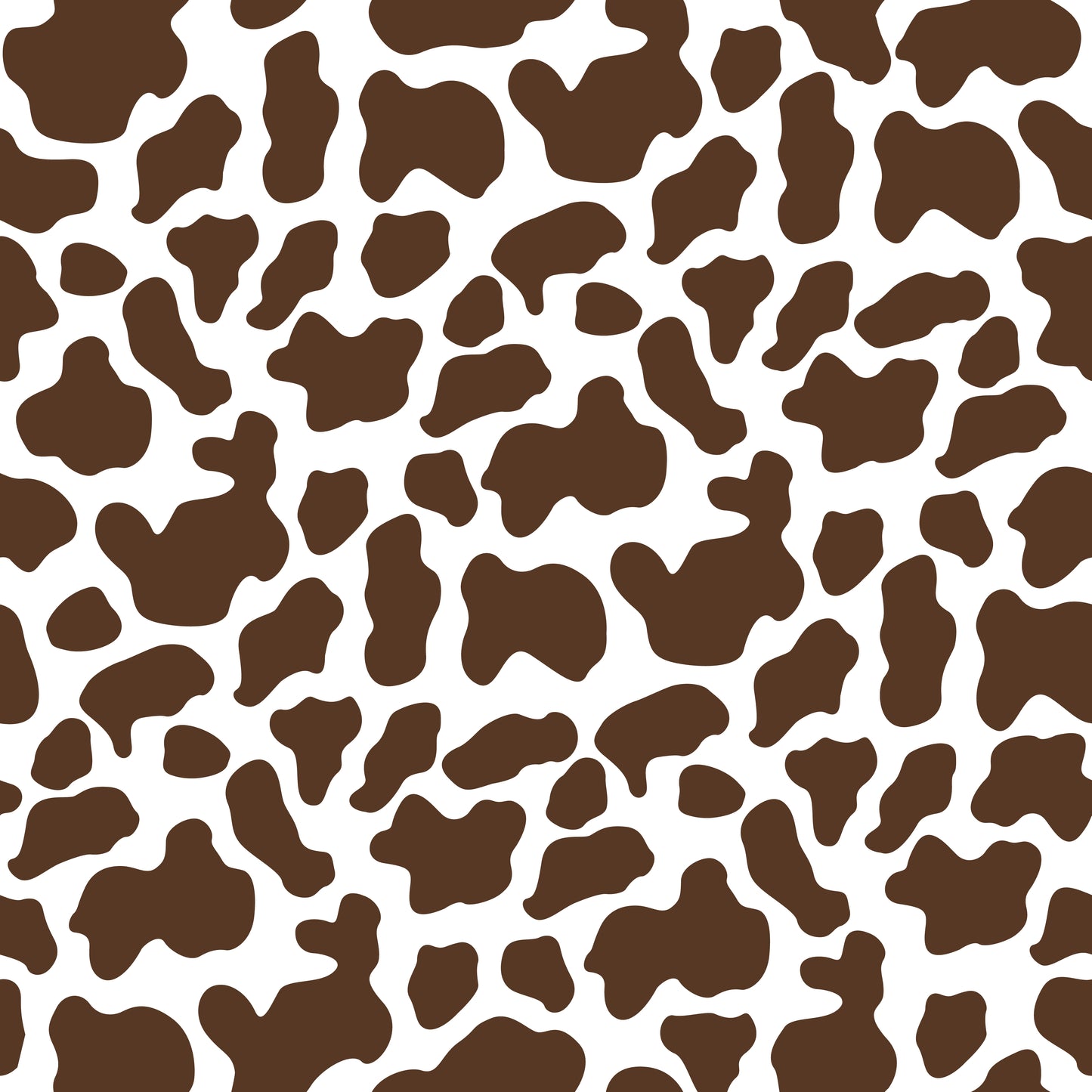 Brown Cow Spots Patterned Vinyl Sheet
