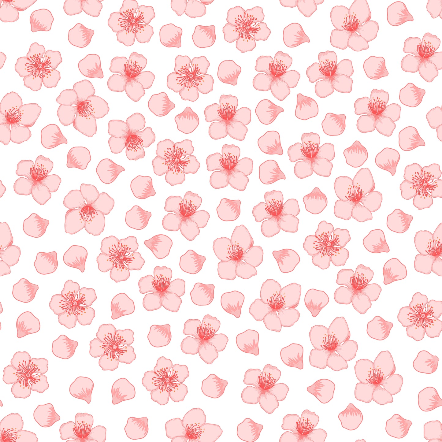Cherry Blossoms Patterned Vinyl Sheet