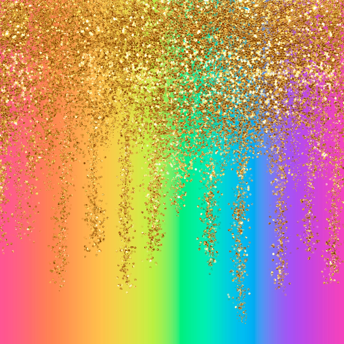 Dripping Glitter Rainbow 12x12 Patterned Vinyl Sheet
