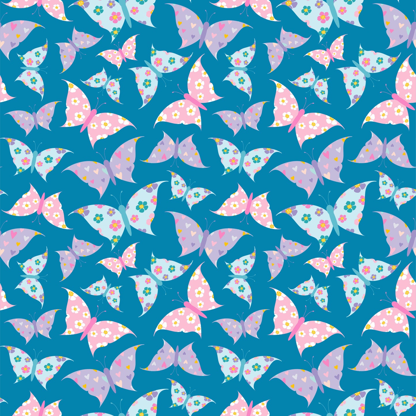 Spring Butterflies Patterned Vinyl Sheet