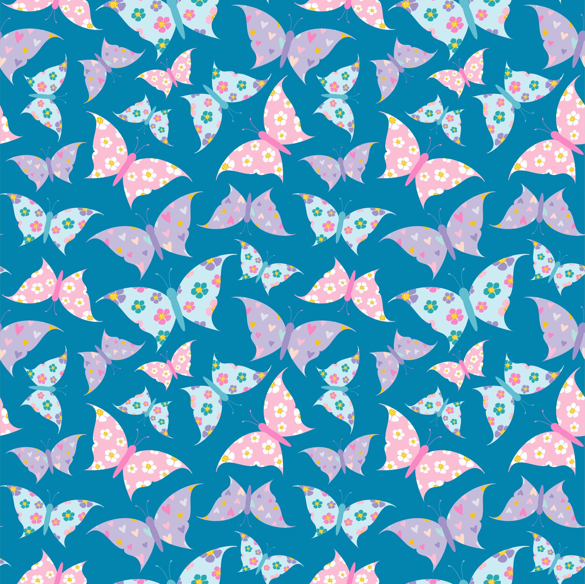 Spring Butterflies Patterned Vinyl Sheet