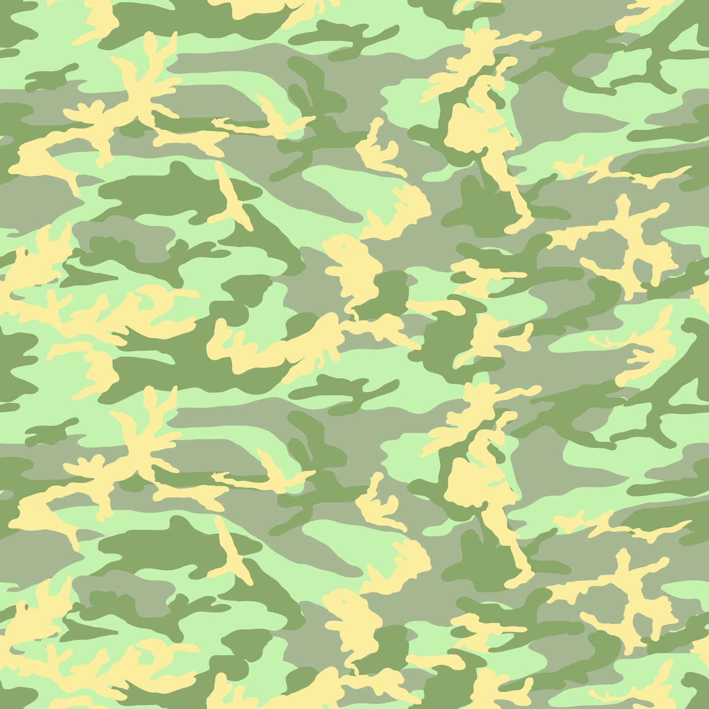 Green & Yellow Camo Patterned Vinyl Sheet