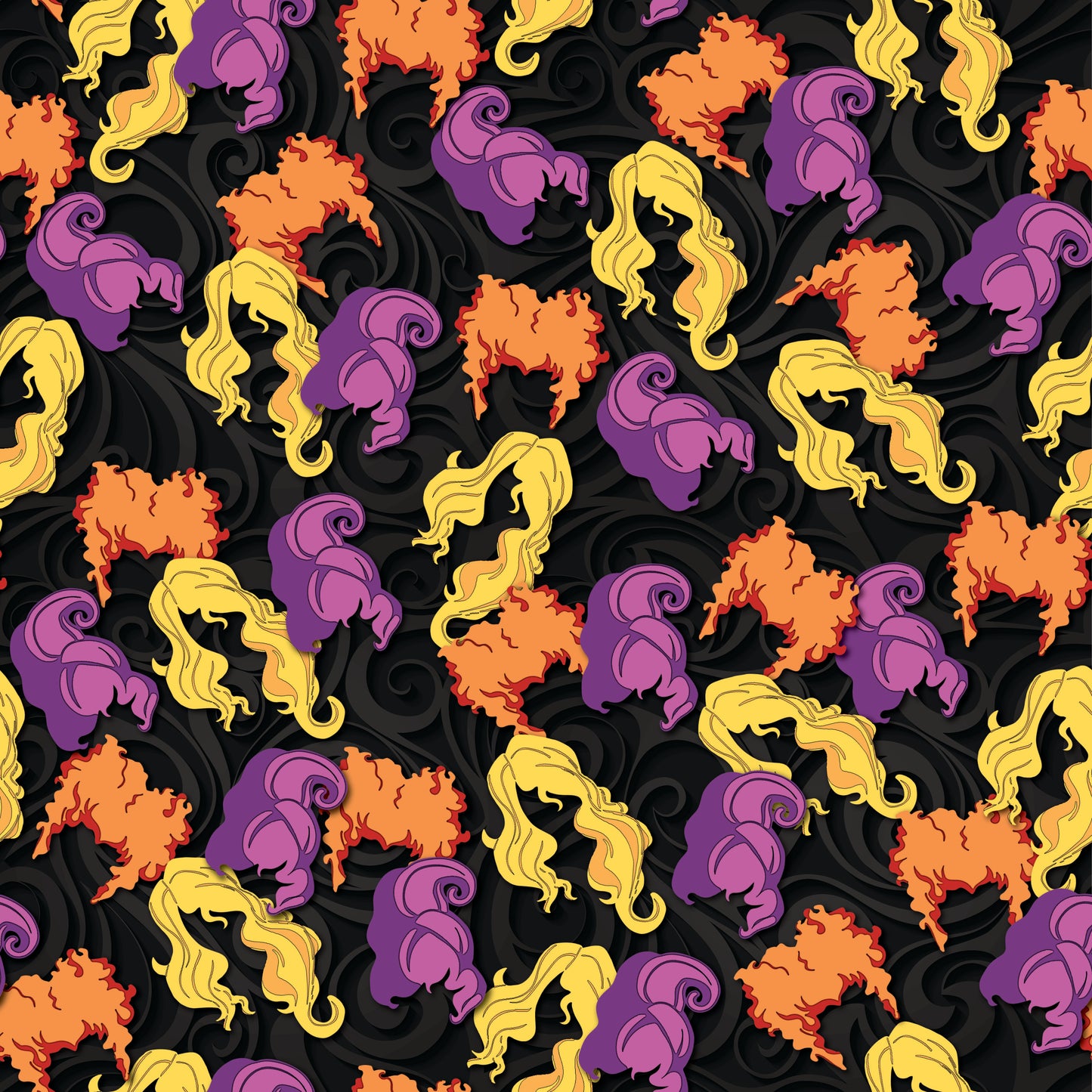 Spooky Sisters 12x12 Patterned Vinyl Sheet