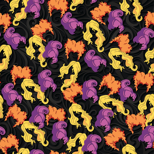 Spooky Sisters 12x12 Patterned Vinyl Sheet