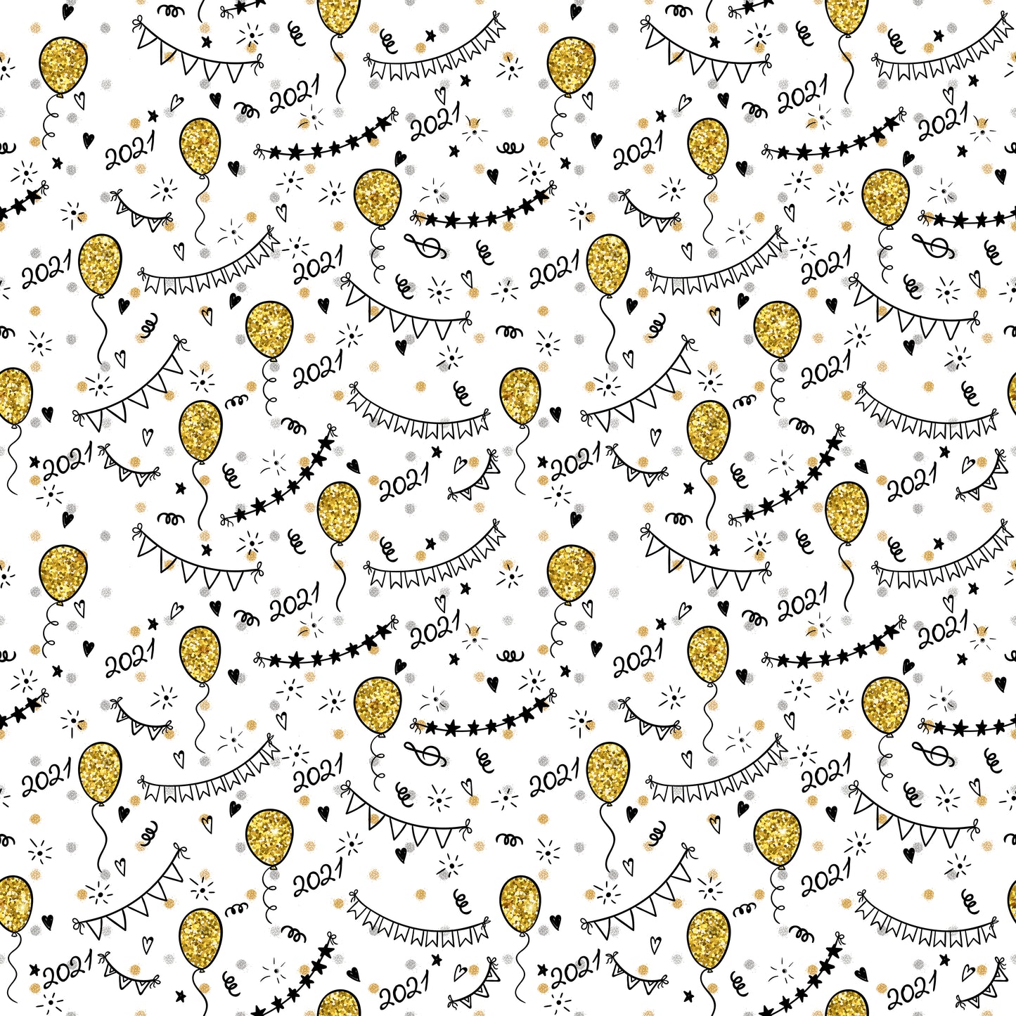 Happy 2021 12x12 Patterned Vinyl Sheet