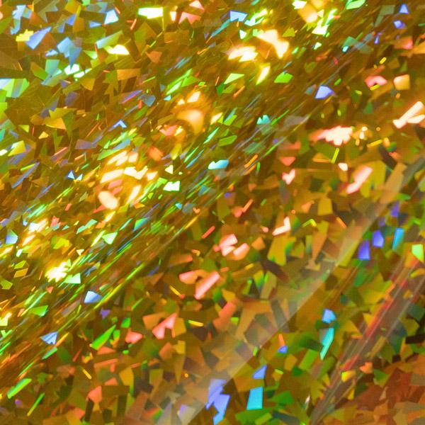 Hologram Gold Crystal 12x12 Heat Transfer Vinyl Sheet
