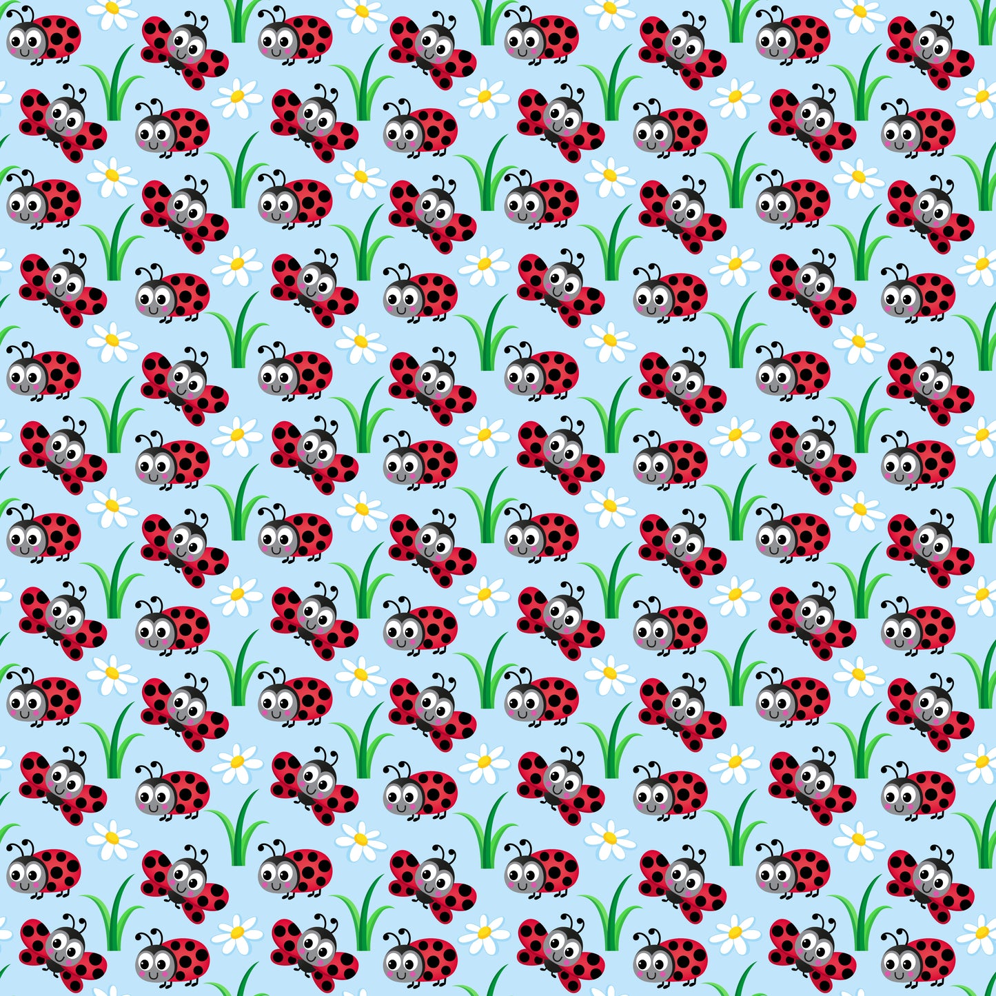 Lady Bugs & Butterflies 12x12 Patterned Vinyl Sheet