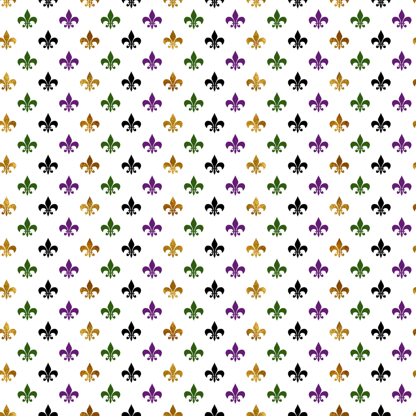 Mardi Gras Fleur-de-Lis 12x12 Patterned Vinyl Sheet