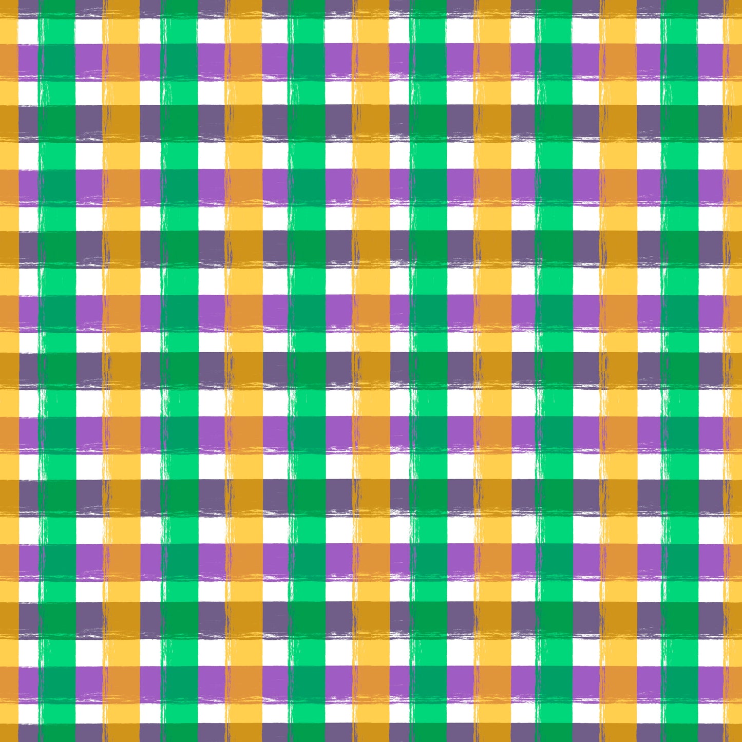 Mardi Gras Watercolor Plaid 12x12 Patterned Vinyl Sheet