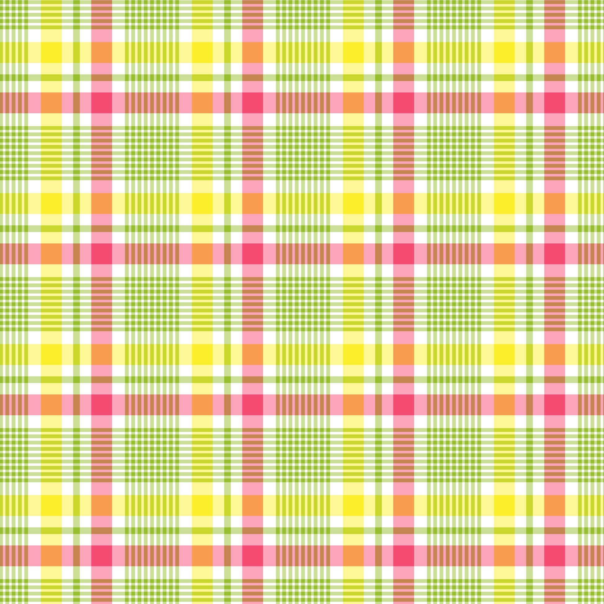 Summer Plaid 12x12 Patterned Vinyl Sheet