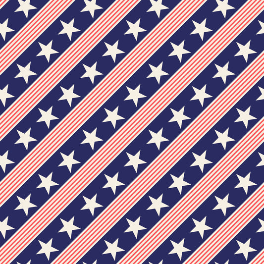 Patriotic Stars & Stripes 12x12 Patterned Vinyl Sheet