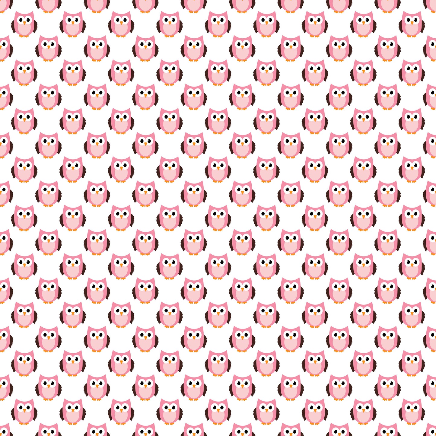 Pink Owls 12x12 Patterned Vinyl Sheet
