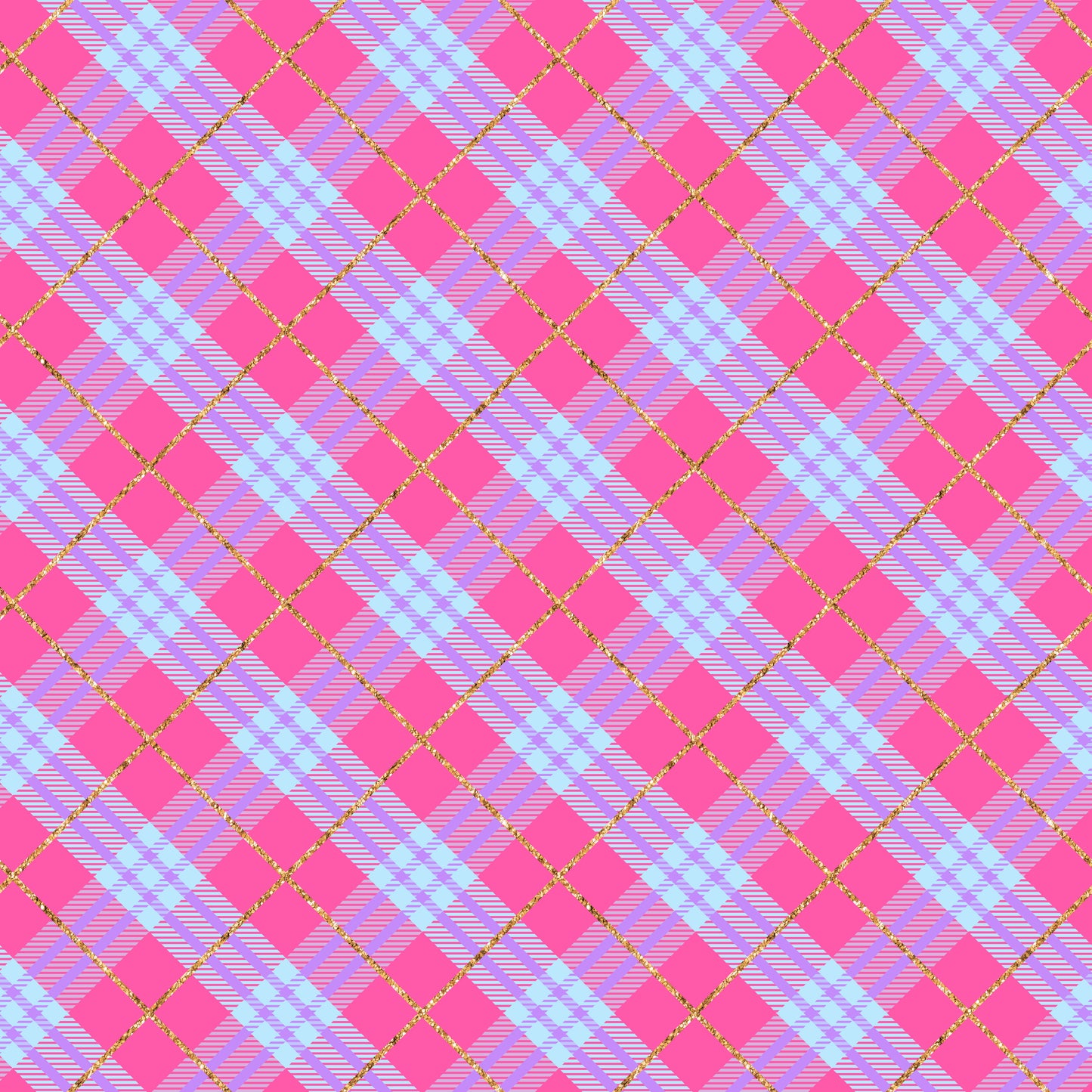 Pink & Purple Plaid Patterned Vinyl Sheet