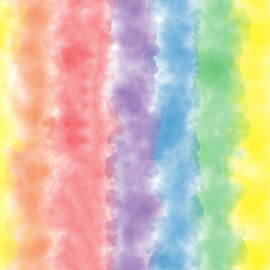 Tie-Dye Rainbow Stripes 12x12 Patterned Vinyl Sheet