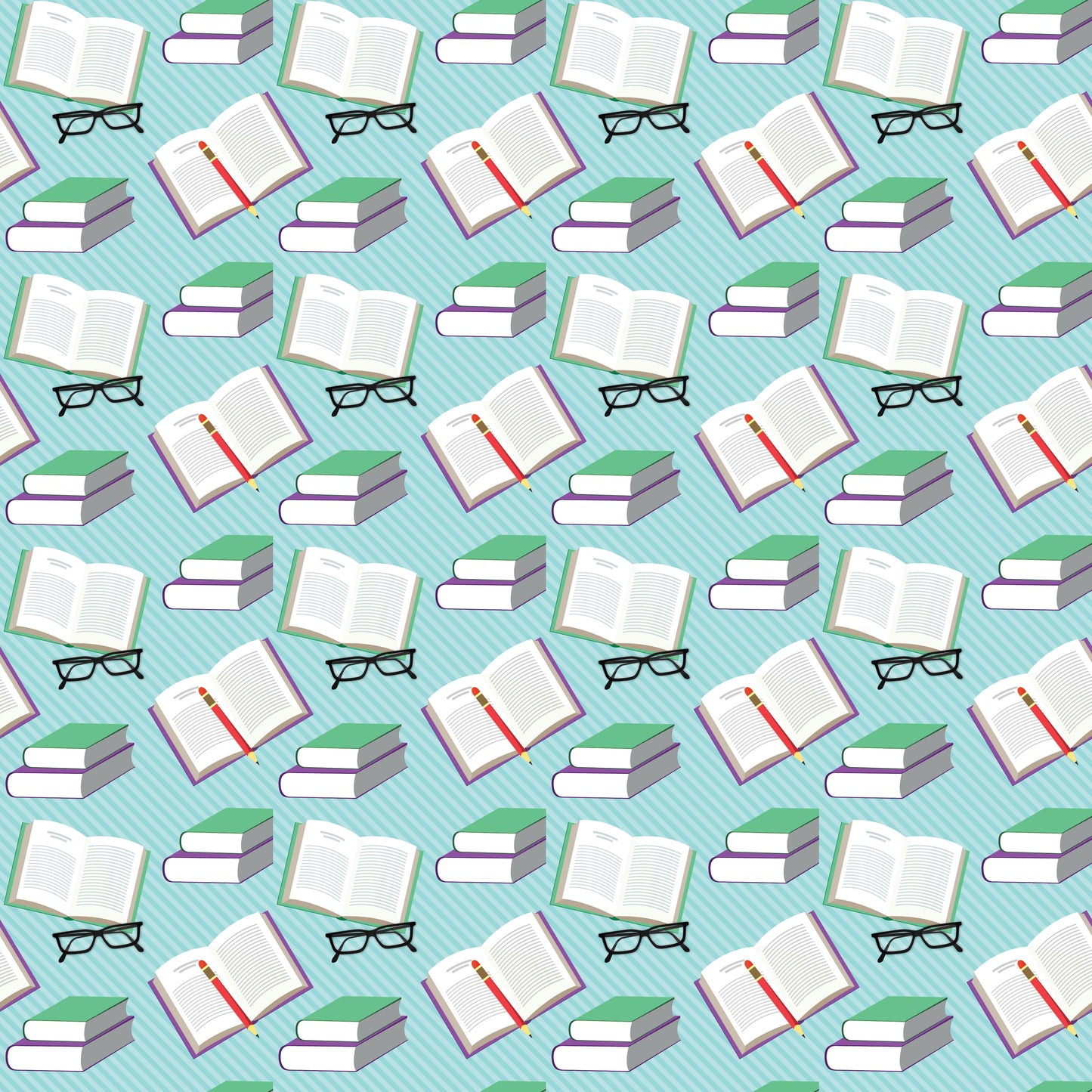 Reading Books 12x12 Patterned Vinyl Sheet
