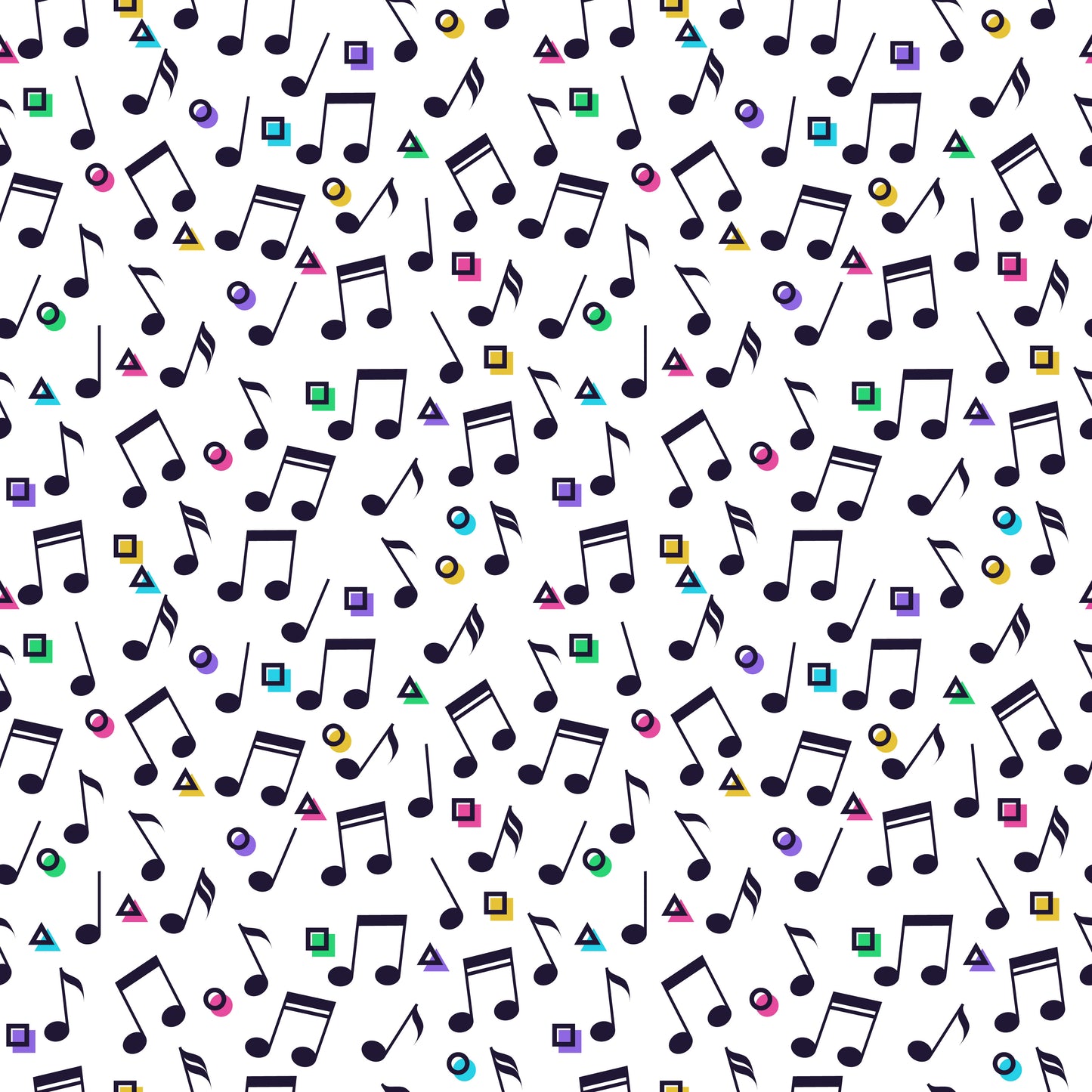 Retro Music Notes 12x12 Patterned Vinyl Sheet