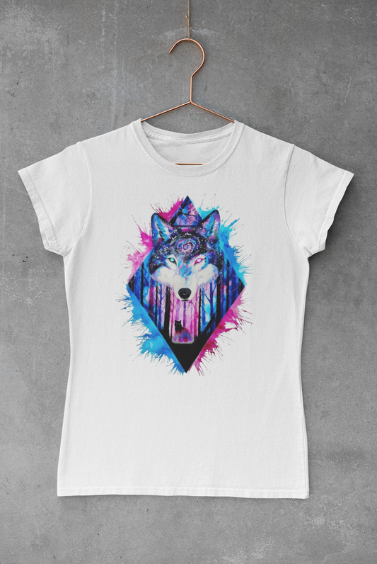 Wolf in the Woods Splatter Sublimation Transfer