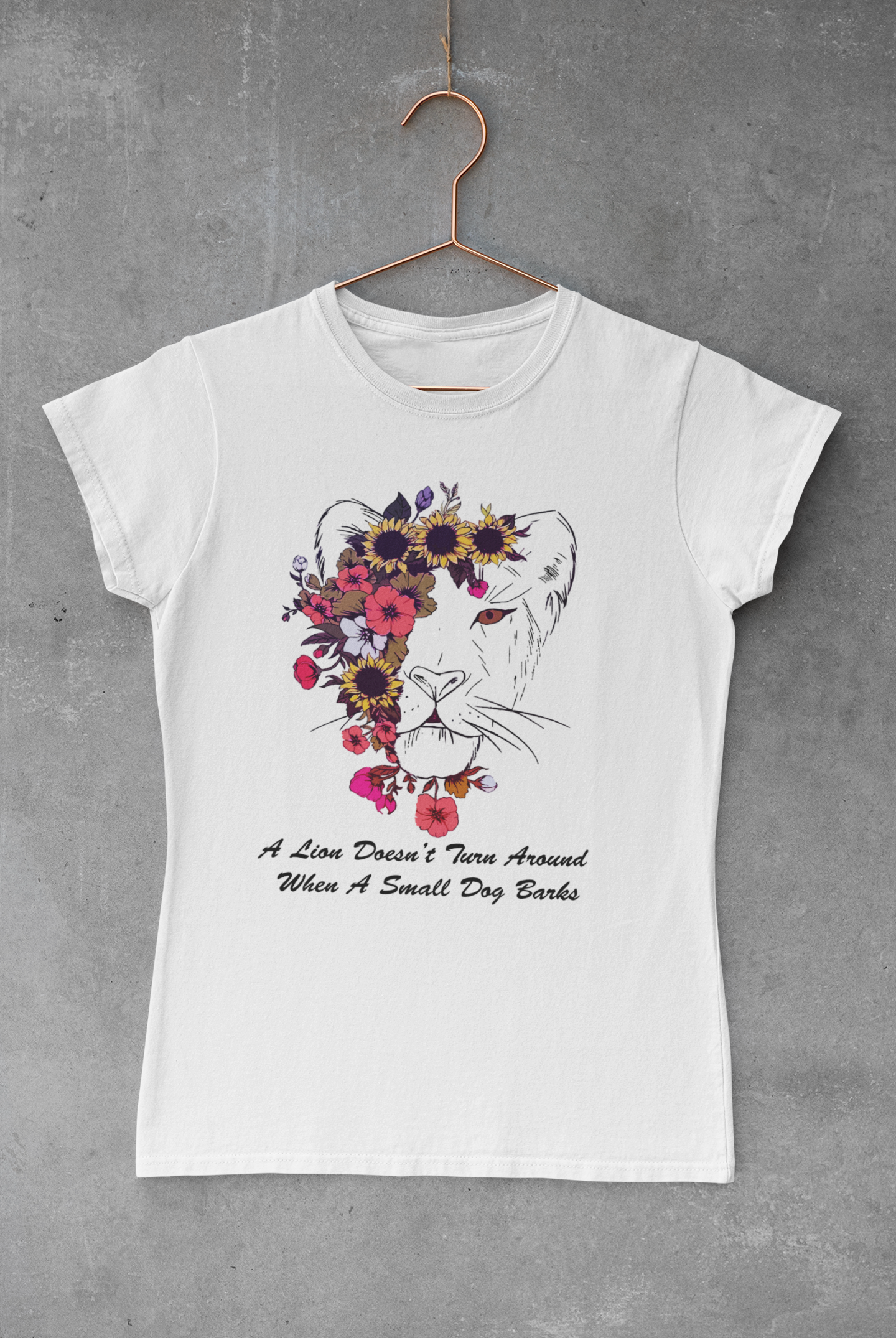 Lioness with Flowers Sublimation Transfer
