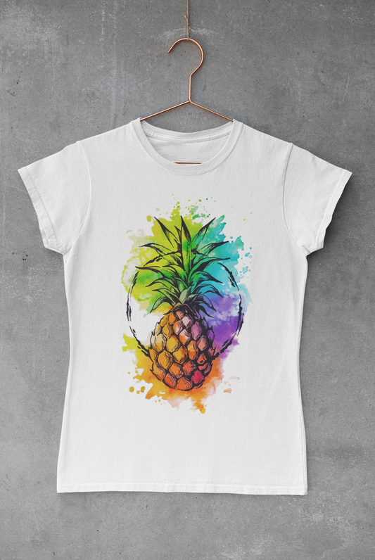Paint Splattered Pineapple Sublimation Transfer