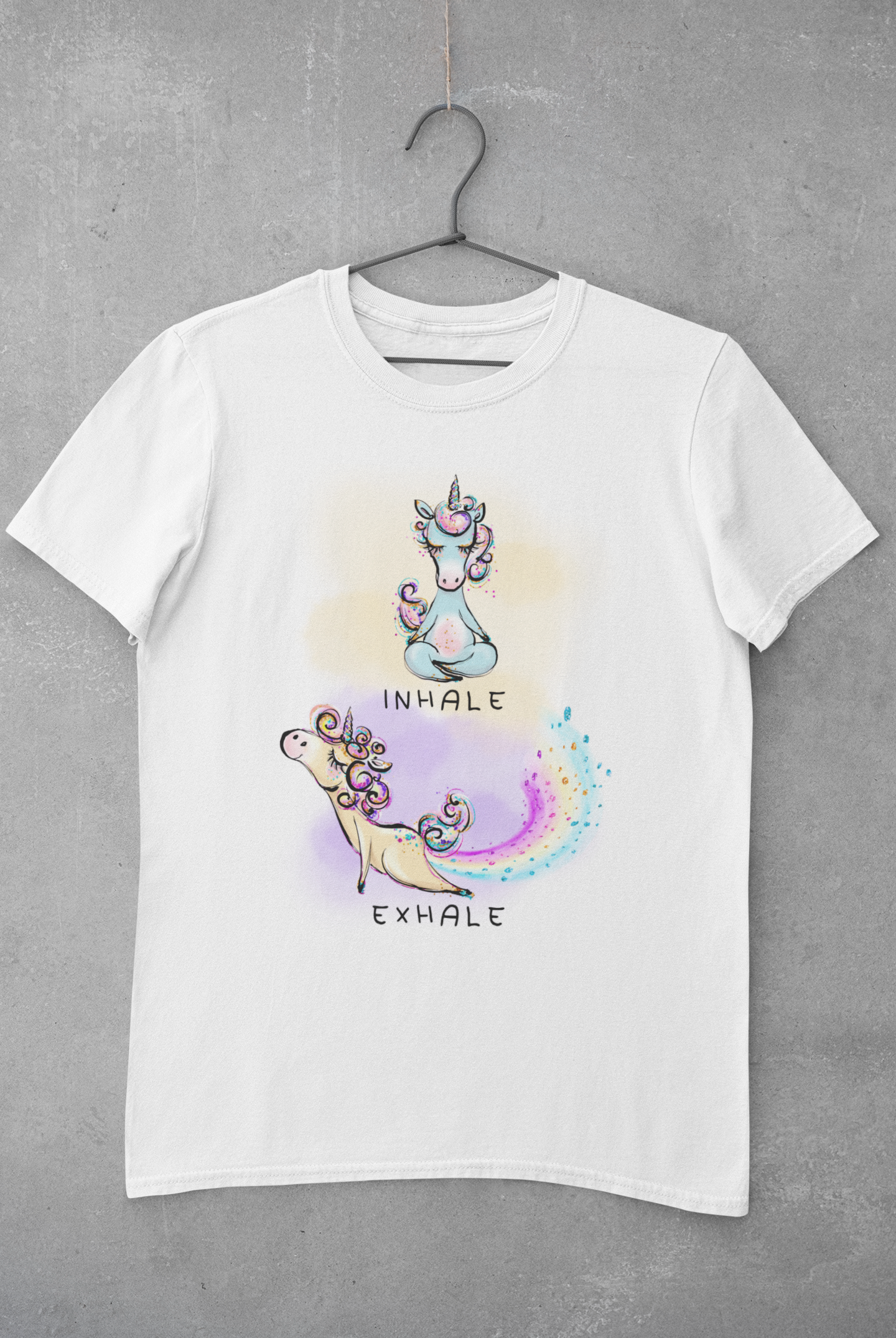 Inhale Exhale Unicorn Sublimation Transfer
