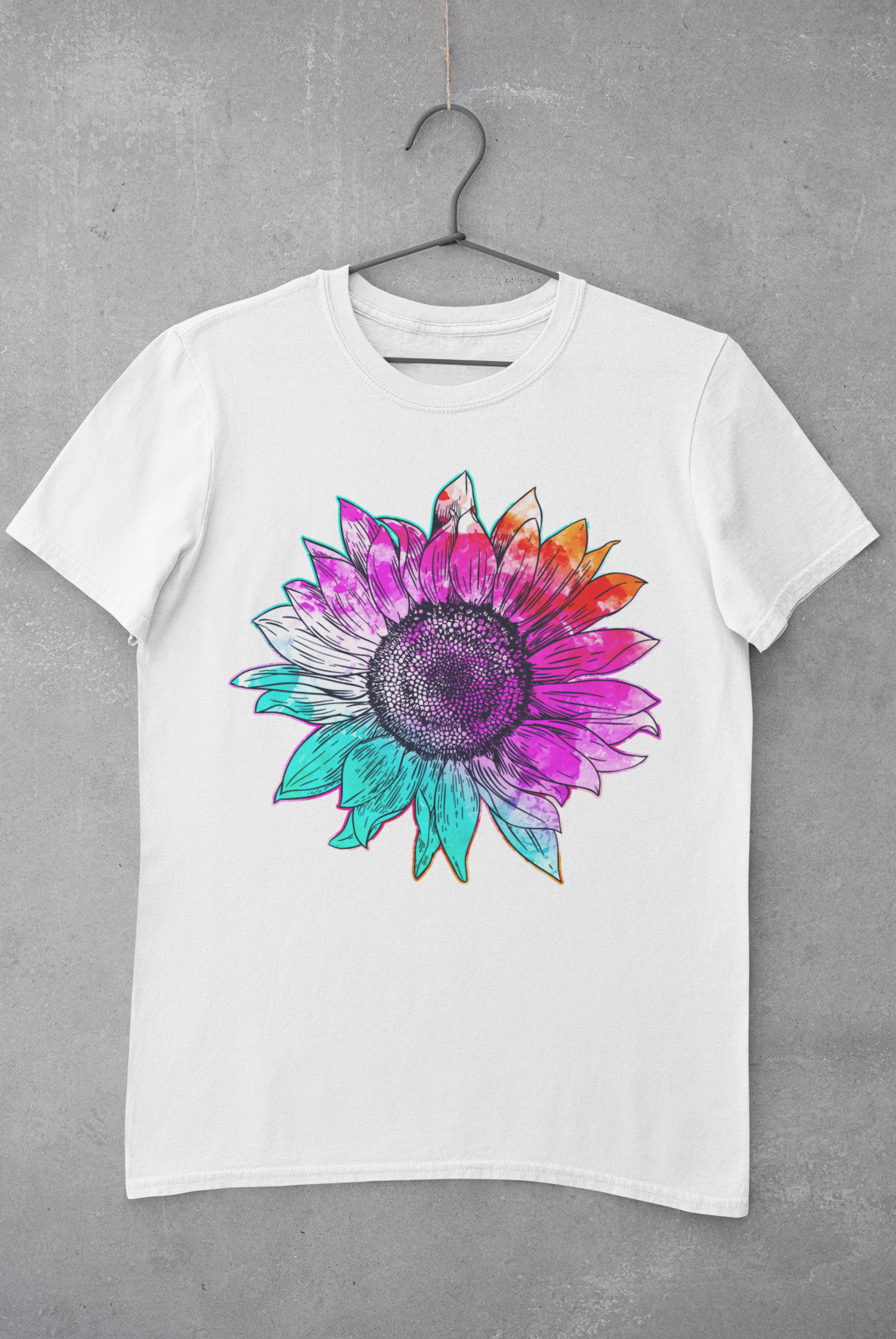 Multi-Color Sunflower Sublimation Transfer