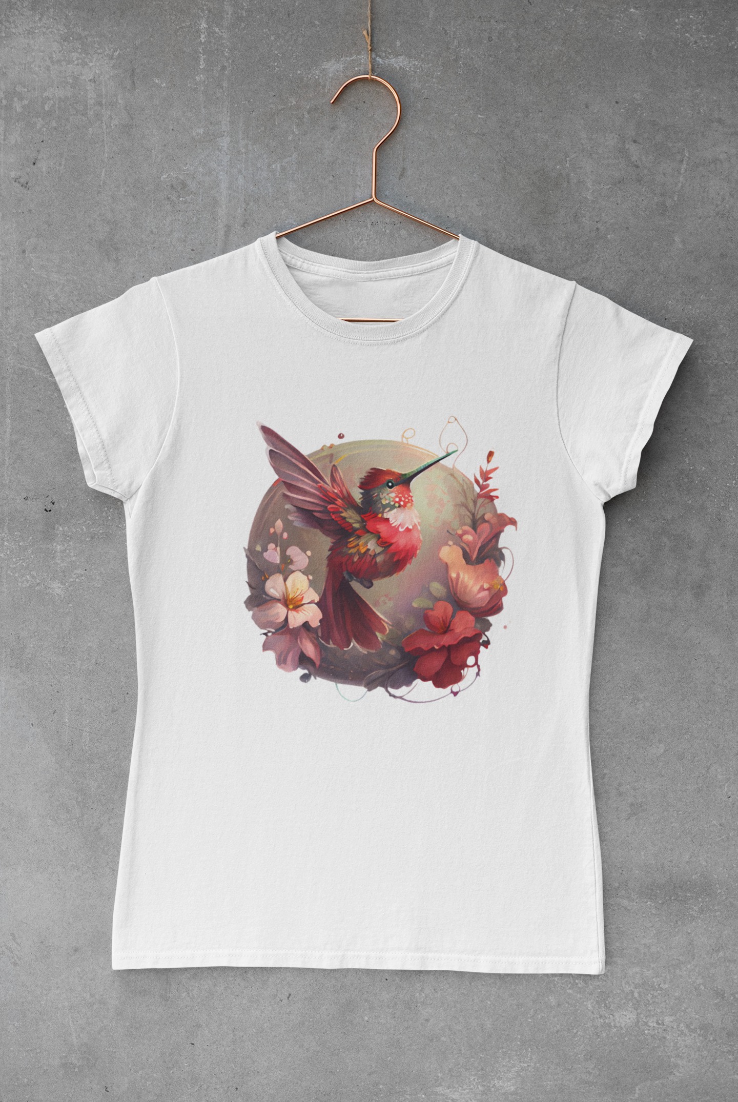 Floral Red Bird Transfer