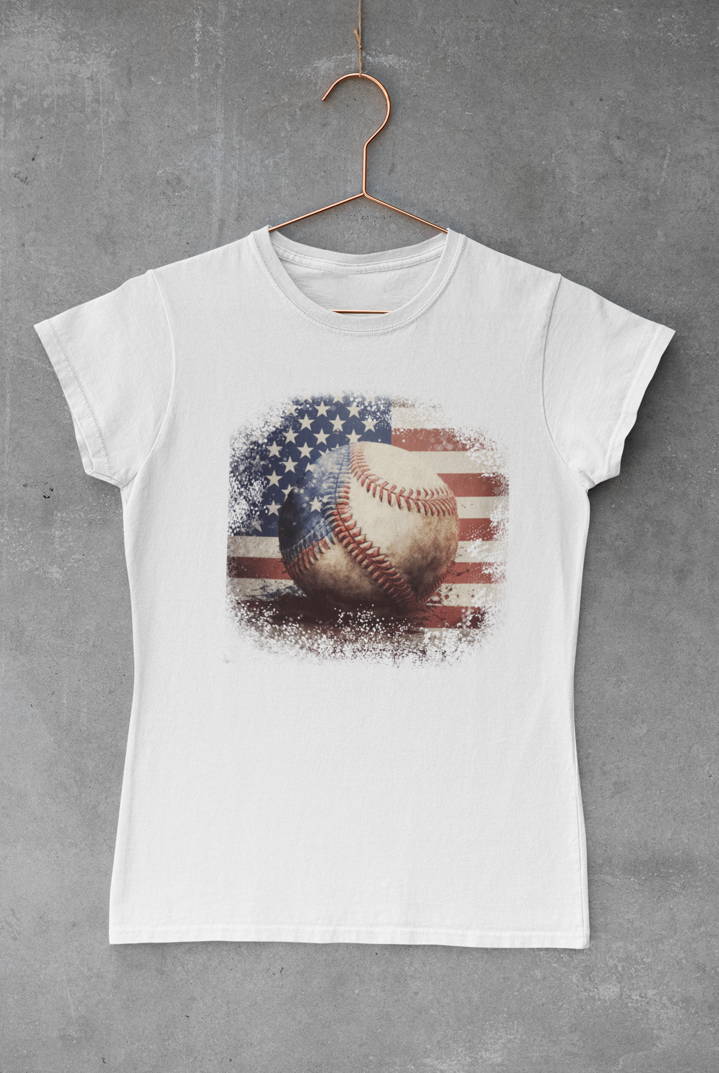 USA Flag Baseball Transfer