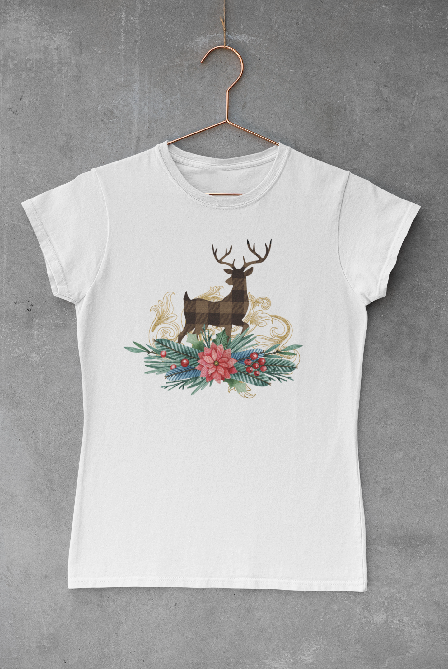 Plaid Deer Sublimation Transfer