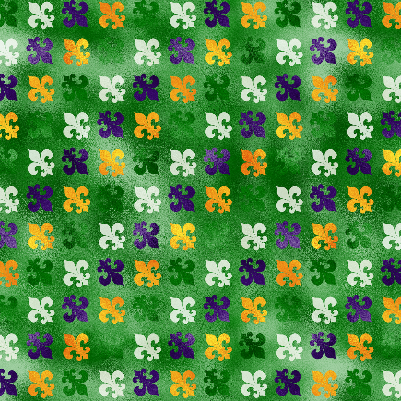 Green Background Fleur-De-Lis 12x12 Patterned Vinyl Sheet