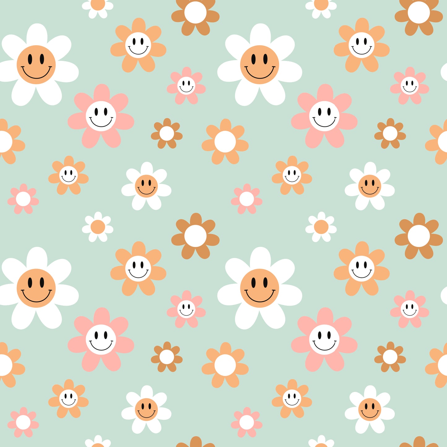 Smiling Daisies 12x12 Patterned Vinyl Sheet