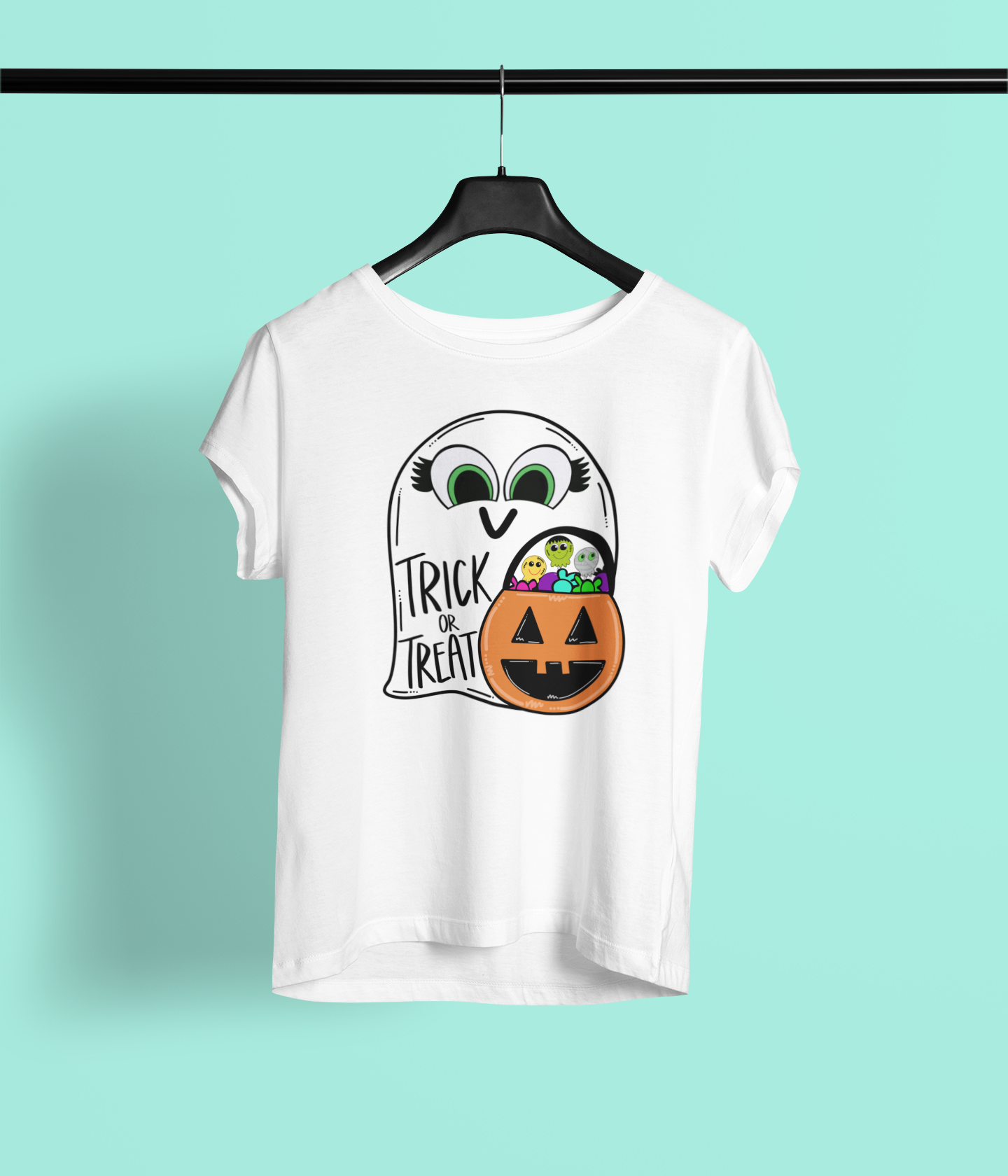 Trick or Treat Ghost Sublimation Transfer (Youth Size)