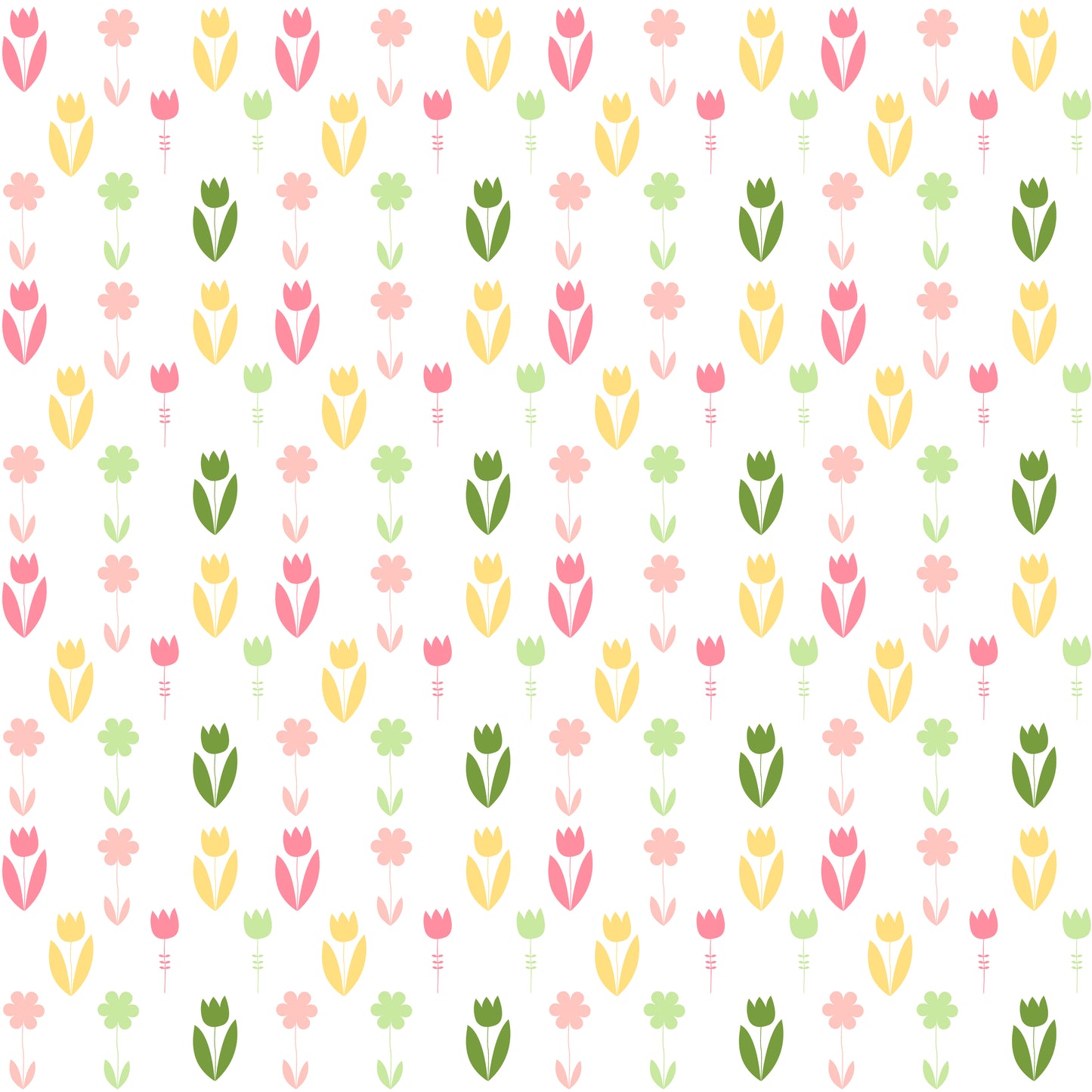 Spring Tulips Patterned Vinyl Sheet
