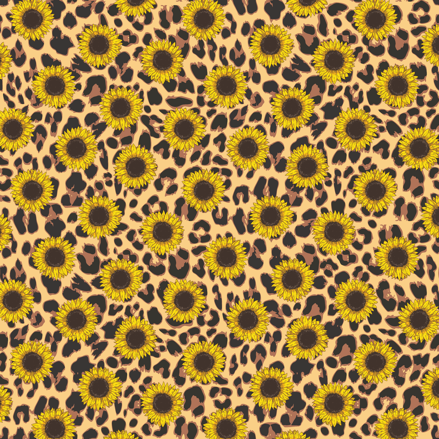 Sunflower Leopard Patterned Vinyl Sheet