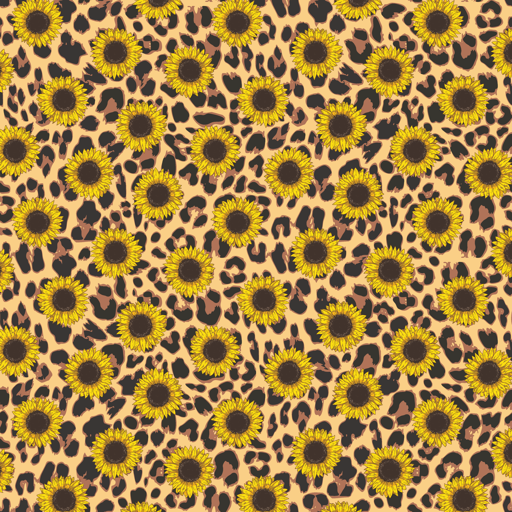 Sunflower Leopard Patterned Vinyl Sheet