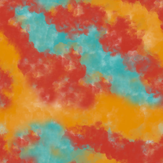 Sunset Watercolor Clouds 12x12 Patterned Vinyl Sheet