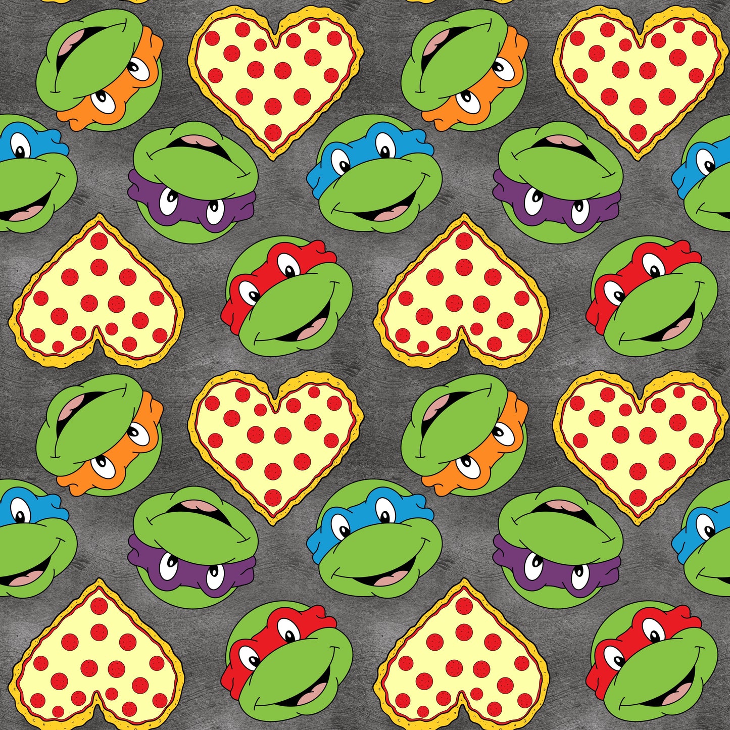 TMNT Valentine's Day 12x12 Patterned Vinyl Sheet