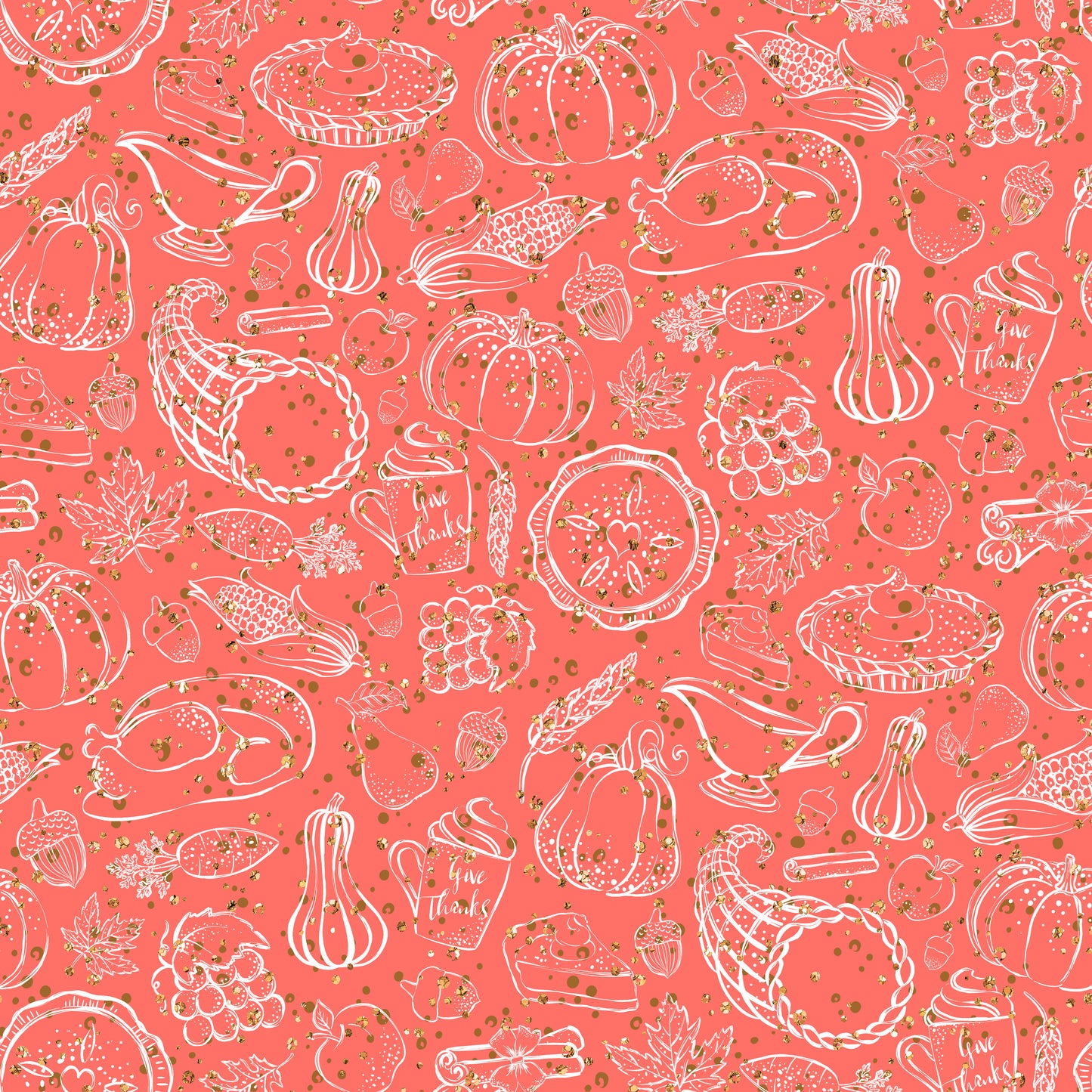 Thanksgiving Gathering 12x12 Patterned Vinyl Sheet