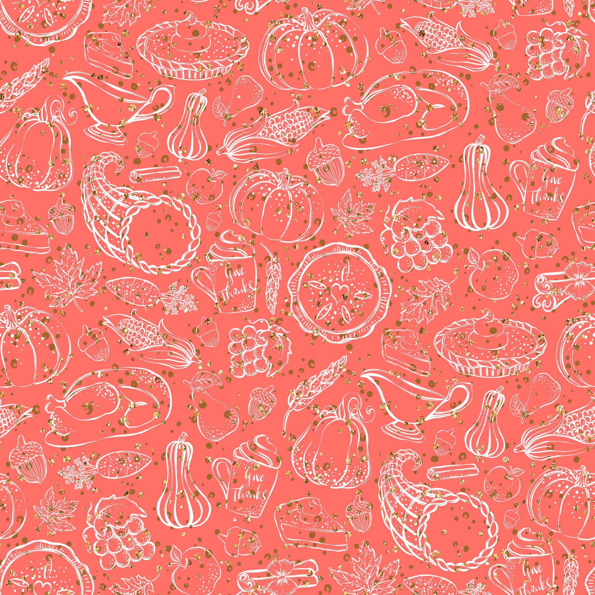 Thanksgiving Gathering 12x12 Patterned Vinyl Sheet