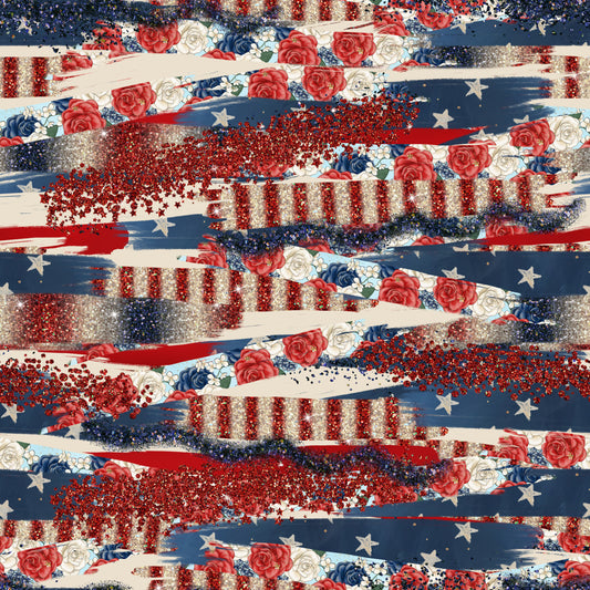 USA Brush Strokes 12x12 Patterned Vinyl Sheet