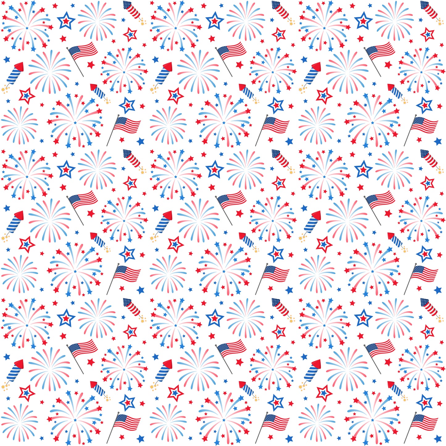 USA Celebration 12x12 Patterned Vinyl Sheet